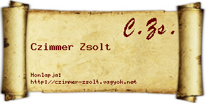 Czimmer Zsolt névjegykártya
